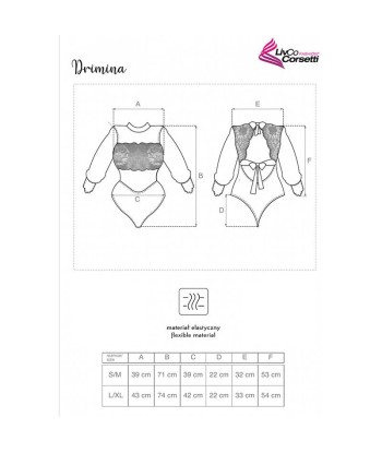 LIVCO CORSETTI FASHION - DRIMINA LC90690 BODY AZUL MARINO L-XL