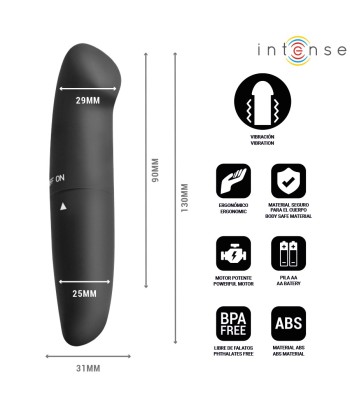 INTENSE - PHIL VIBRADOR PUNTO G NEGRO 13 CM
