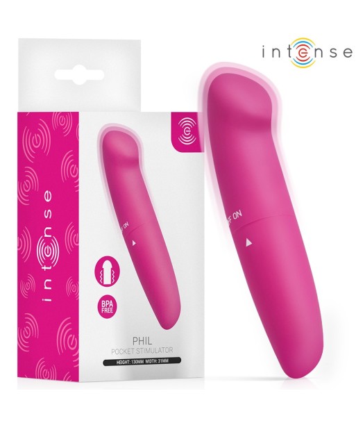 INTENSE - PHIL VIBRADOR PUNTO G ROSA 13 CM