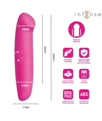 INTENSE - PHIL VIBRADOR PUNTO G ROSA 13 CM