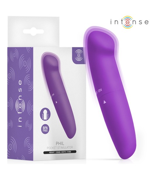 INTENSE - PHIL VIBRADOR PUNTO G LILA 13 CM