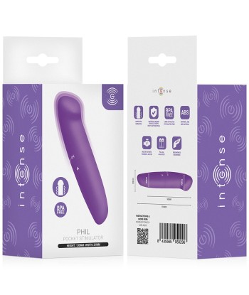 INTENSE - PHIL VIBRADOR PUNTO G LILA 13 CM