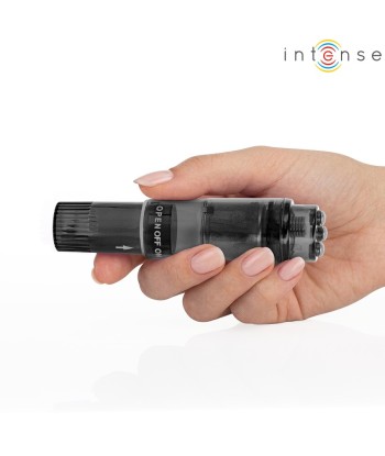 INTENSE - KURT MINI MASAJEADOR CON 4 CABEZALES INTERCAMBIABLES NEGRO