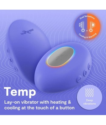 WE-VIBE - TEMP VIBRADOR CON FUNCIÓN DE CALOR Y FRÍO AZUL LAVANDA