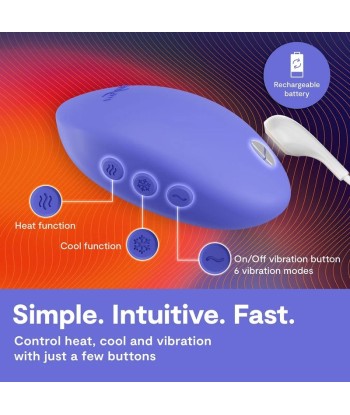 WE-VIBE - TEMP VIBRADOR CON FUNCIÓN DE CALOR Y FRÍO AZUL LAVANDA