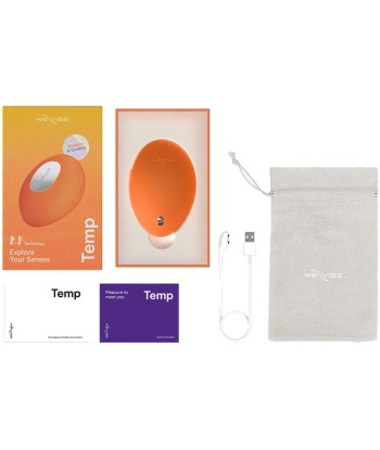 WE-VIBE - TEMP VIBRADOR CON FUNCIÓN DE CALOR Y FRÍO MANDARINA