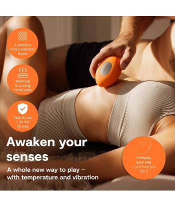 WE-VIBE - TEMP VIBRADOR CON FUNCIÓN DE CALOR Y FRÍO MANDARINA