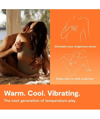 WE-VIBE - TEMP VIBRADOR CON FUNCIÓN DE CALOR Y FRÍO MANDARINA