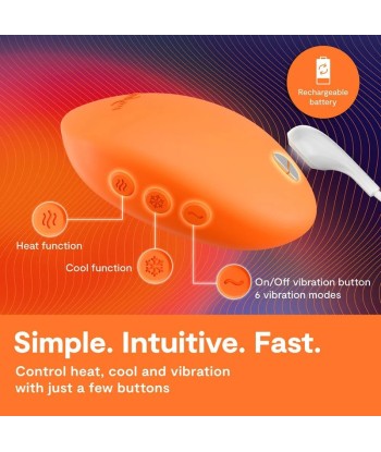 WE-VIBE - TEMP VIBRADOR CON FUNCIÓN DE CALOR Y FRÍO MANDARINA