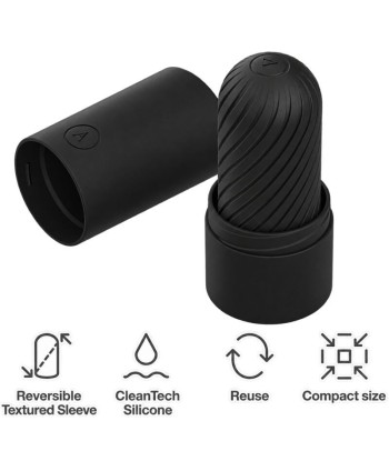 ARCWAVE - GHOST MASTURBADOR REVERSIBLE DE SILICONA NEGRO