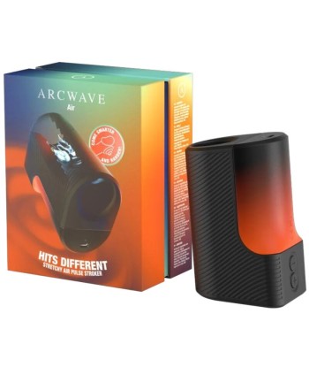 ARCWAVE - AIR MASTURBADOR MASCULINO ELÁSTICO CON PULSOS DE AIRE Y 6 INTENSIDADES NEGRO