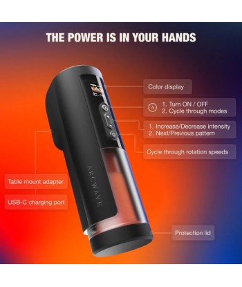 ARCWAVE - THRUSTER MASTURBADOR MASCULINO AUTOMÁTICO CON VAIVÉN, ROTACIÓN Y CONTROL