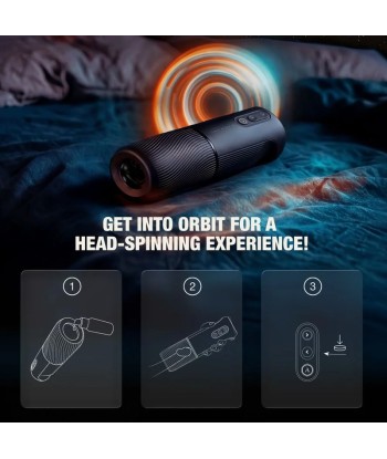 ARCWAVE - ORBIT MASTURBADOR MASCULINO GIRATORIO 360° CON CONTROL MEDIANTE APLICACIÓN NEGRO