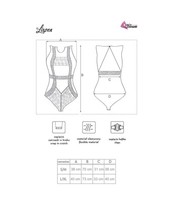 LIVCO CORSETTI FASHION - LIXPEN LC 90612 BODY NEGRO L-XL