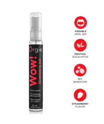 ORGIE - WOW STRAWBERRY ICE SPRAY BUCAL BESABLE EFECTO FRÍO 10 ML