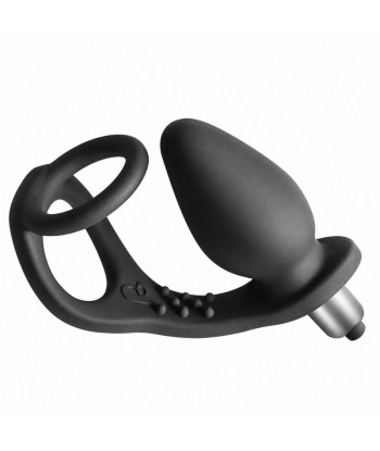 ROCKS-OFF - RO-ZEN ESTIMULADOR PROSTÁTICO VIBRADOR CON DOBLE ANILLO 7 VELOCIDADES NEGRO