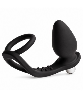 ROCKS-OFF - RO-ZEN ESTIMULADOR PROSTÁTICO VIBRADOR CON DOBLE ANILLO 7 VELOCIDADES NEGRO