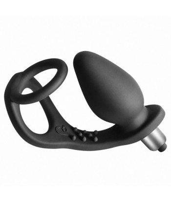 ROCKS-OFF - RO-ZEN ESTIMULADOR PROSTÁTICO VIBRADOR CON DOBLE ANILLO 7 VELOCIDADES NEGRO