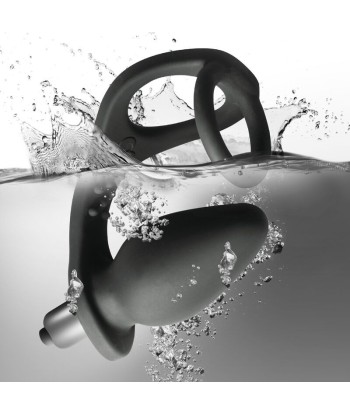 ROCKS-OFF - RO-ZEN ESTIMULADOR PROSTÁTICO VIBRADOR CON DOBLE ANILLO 7 VELOCIDADES NEGRO