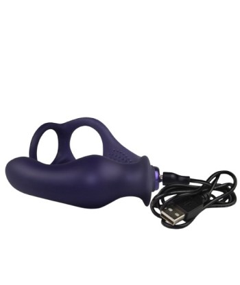 ROCKS-OFF - NOVA ZENTURIAN PLUG PROSTÁTICO VIBRADOR CON ANILLOS 16 MODOS AZUL OSCURO