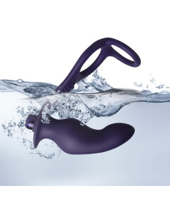 ROCKS-OFF - NOVA ZENTURIAN PLUG PROSTÁTICO VIBRADOR CON ANILLOS 16 MODOS AZUL OSCURO