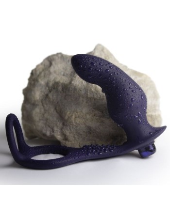 ROCKS-OFF - NOVA ZENTURIAN PLUG PROSTÁTICO VIBRADOR CON ANILLOS 16 MODOS AZUL OSCURO