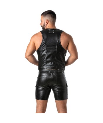 LOCKER GEAR - PUNCH HOLE LEATHERETTE CHALECO AZUL S