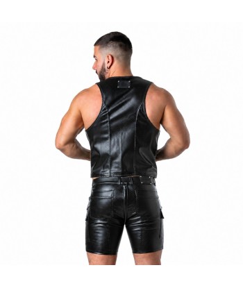 LOCKER GEAR - PUNCH HOLE LEATHERETTE CHALECO AZUL S