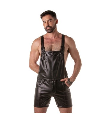 LOCKER GEAR - PUNCH HOLE LEATHERETTE PETO CORTO NEGRO S