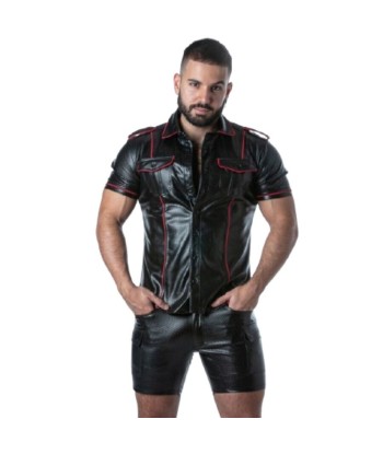 LOCKER GEAR - PUNCH HOLE LEATHERETTE CAMISA BLANCO S