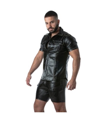 LOCKER GEAR - PUNCH HOLE LEATHERETTE CAMISA BLANCO S