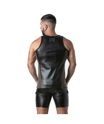 LOCKER GEAR - PUNCH HOLE LEATHERETTE CAMISETA DE TIRANTES AZUL S