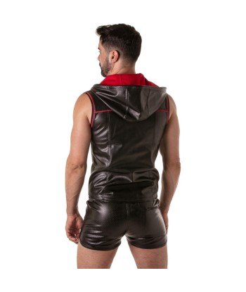 LOCKER GEAR - PUNCH HOLE LEATHERETTE SUDADERA CON CAPUCHA BLANCO S