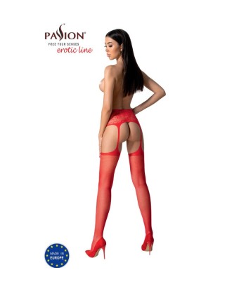 PASSION - S028 MEDIAS CON LIGUERO ROJO TALLA ÚNICA