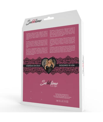 SUBBLIME - BABYDOLL ENCAJE FLORAL ROJO L-XL