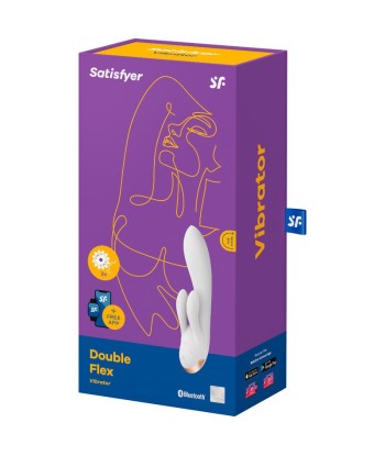 SATISFYER - DOUBLE FLEX VIBRADOR APP BLANCO