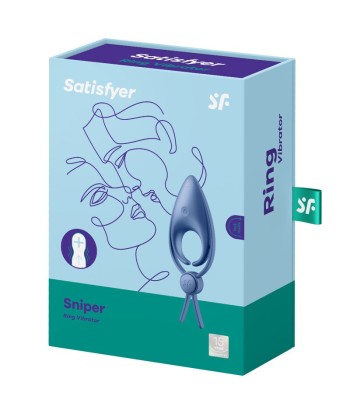 SATISFYER - SNIPER ANILLO VIBRADOR AZUL