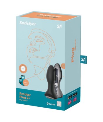 SATISFYER - ROTATOR PLUG 2 PLUG VIBRADOR APP NEGRO