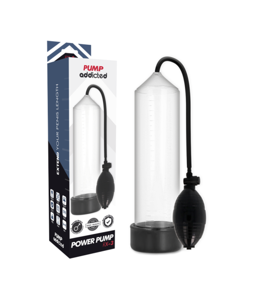 PUMP ADDICTED - BOMBA ERECCIÓN RX3 TRANSPARENTE PUMP ADDICTED - BOMBA ERECCIÓN RX3 TRANSPARENTE