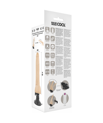 BASECOCK - VIBRADOR REALÍSTICO CONTROL REMOTO NATURAL 19 CM -O- 4 CM