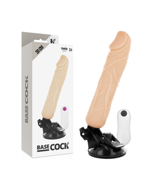 BASECOCK - VIBRADOR REALÍSTICO CONTROL REMOTO NATURAL 20 CM -O- 4 CM BASECOCK - VIBRADOR REALÍSTICO CONTROL REMOTO NATURAL 20 CM -O- 4 CM