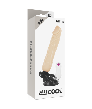 BASECOCK - VIBRADOR REALÍSTICO CONTROL REMOTO NATURAL 20 CM -O- 4 CM