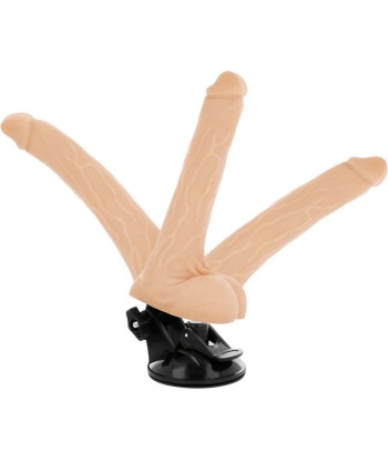 BASECOCK - VIBRADOR REALÍSTICO ARTICULABLE CONTROL REMOTO NATURAL 18.5 CM -O- 4 CM