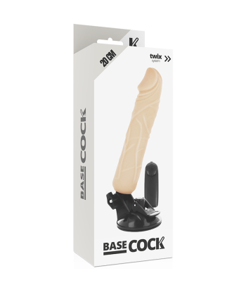 BASECOCK - VIBRADOR REALÍSTICO CONTROL REMOTO NATURAL 20 CM -O- 4 CM