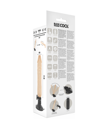 BASECOCK - VIBRADOR REALÍSTICO CONTROL REMOTO NATURAL 20 CM -O- 4 CM