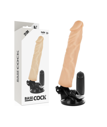 BASECOCK - VIBRADOR REALÍSTICO CONTROL REMOTO NATURAL 21 CM -O- 4 CM