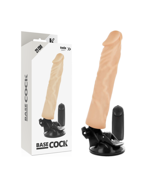BASECOCK - VIBRADOR REALÍSTICO CONTROL REMOTO NATURAL 21 CM -O- 4 CM BASECOCK - VIBRADOR REALÍSTICO CONTROL REMOTO NATURAL 21 CM -O- 4 CM