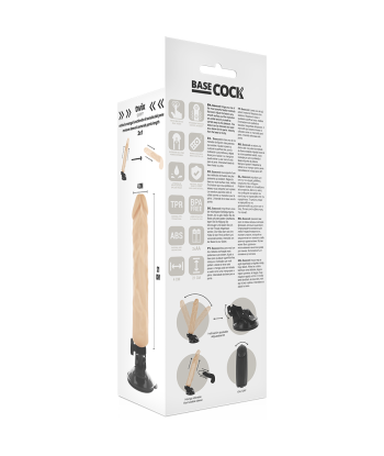 BASECOCK - VIBRADOR REALÍSTICO CONTROL REMOTO NATURAL 21 CM -O- 4 CM