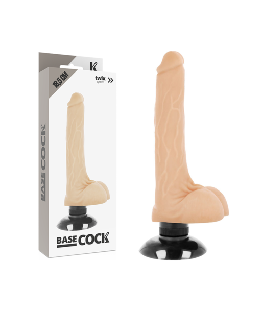 BASECOCK - VIBRADOR REALÍSTICO 2-1 NATURAL 18.5 CM -O- 4 CM BASECOCK - VIBRADOR REALÍSTICO 2-1 NATURAL 18.5 CM -O- 4 CM