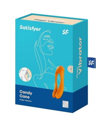 SATISFYER - CANDY CANE VIBRADOR DEDO NARANJA